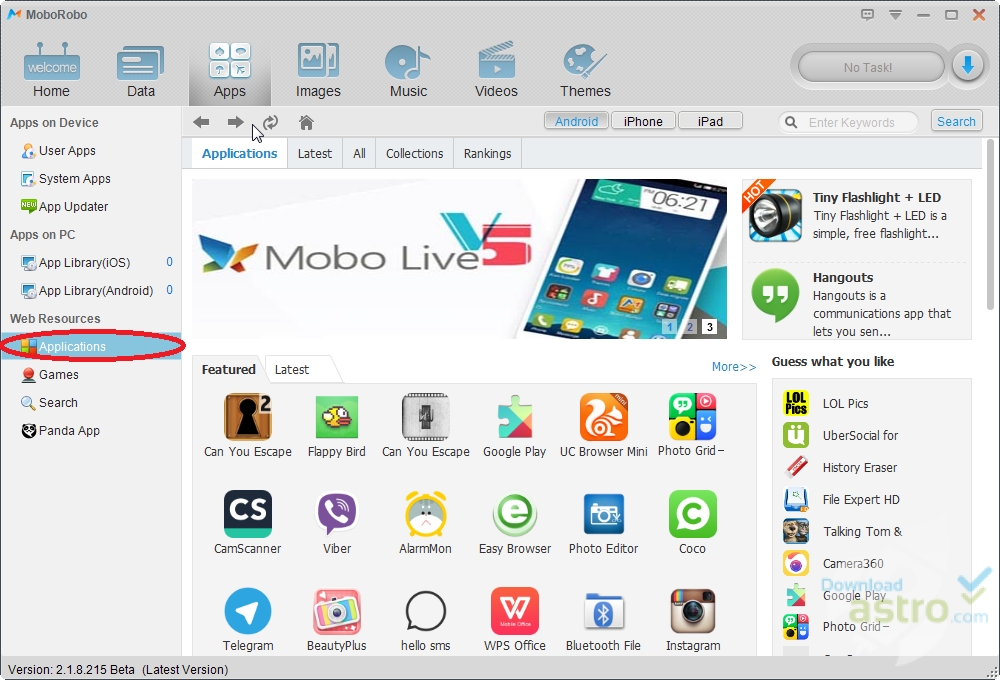 Download moborobo app for android